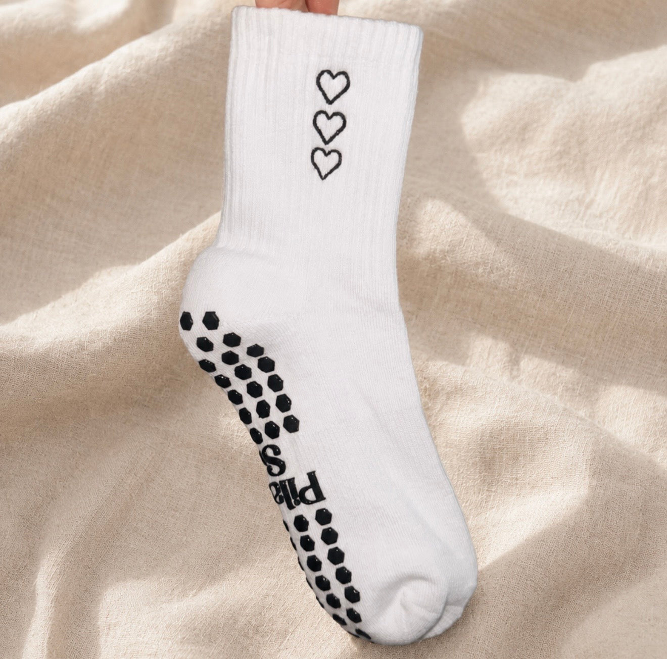 Triple Heart Sock 🖤